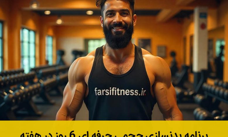 برنامه بدنسازی حجمی حرفه ای ۶ روز در هفته